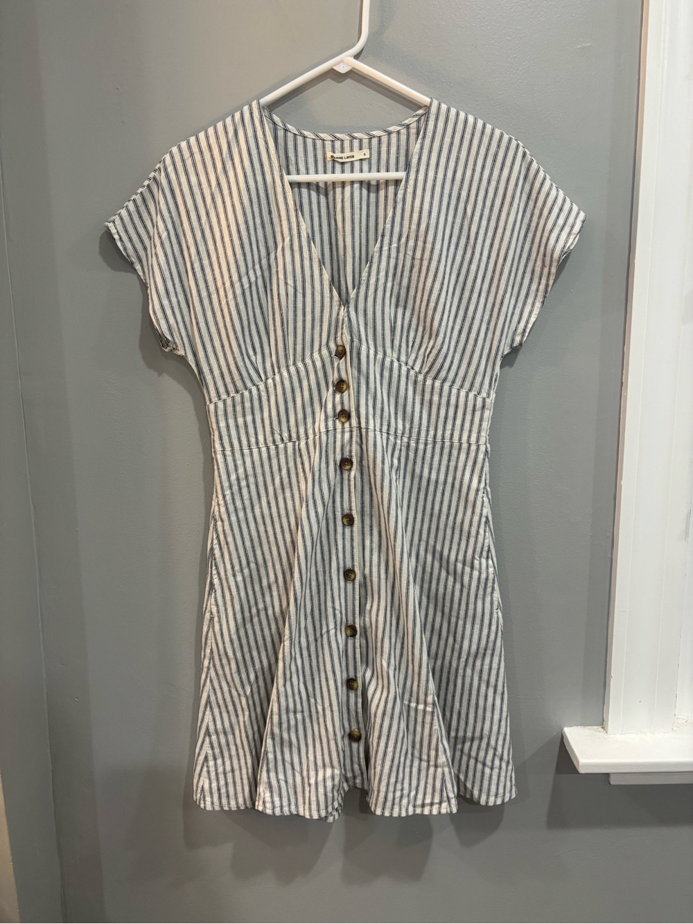 Marine Layer Camila Mini Dress Striped Small Hemp Blend Beachy Summer Preppy - Picture 16 of 16